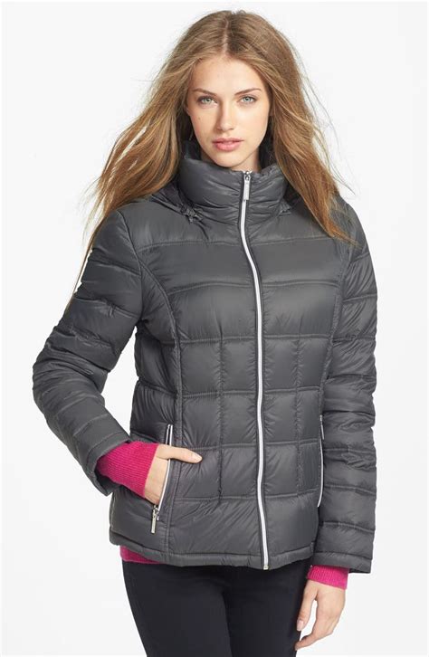 michael kors down jackets with hood|Michael Kors water resistant jacket.